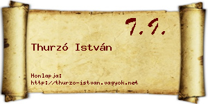 Thurzó István névjegykártya