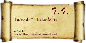 Thurzó István névjegykártya